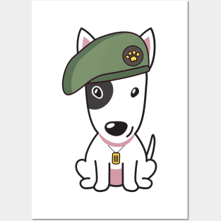 Green Beret Bull Terrier Posters and Art